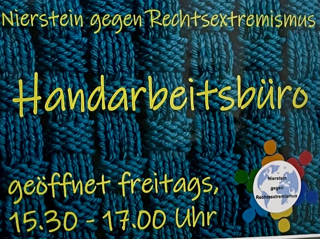 Handarbeitsbüro geöffnet freitags, 15:30 - 17:00 Uhr